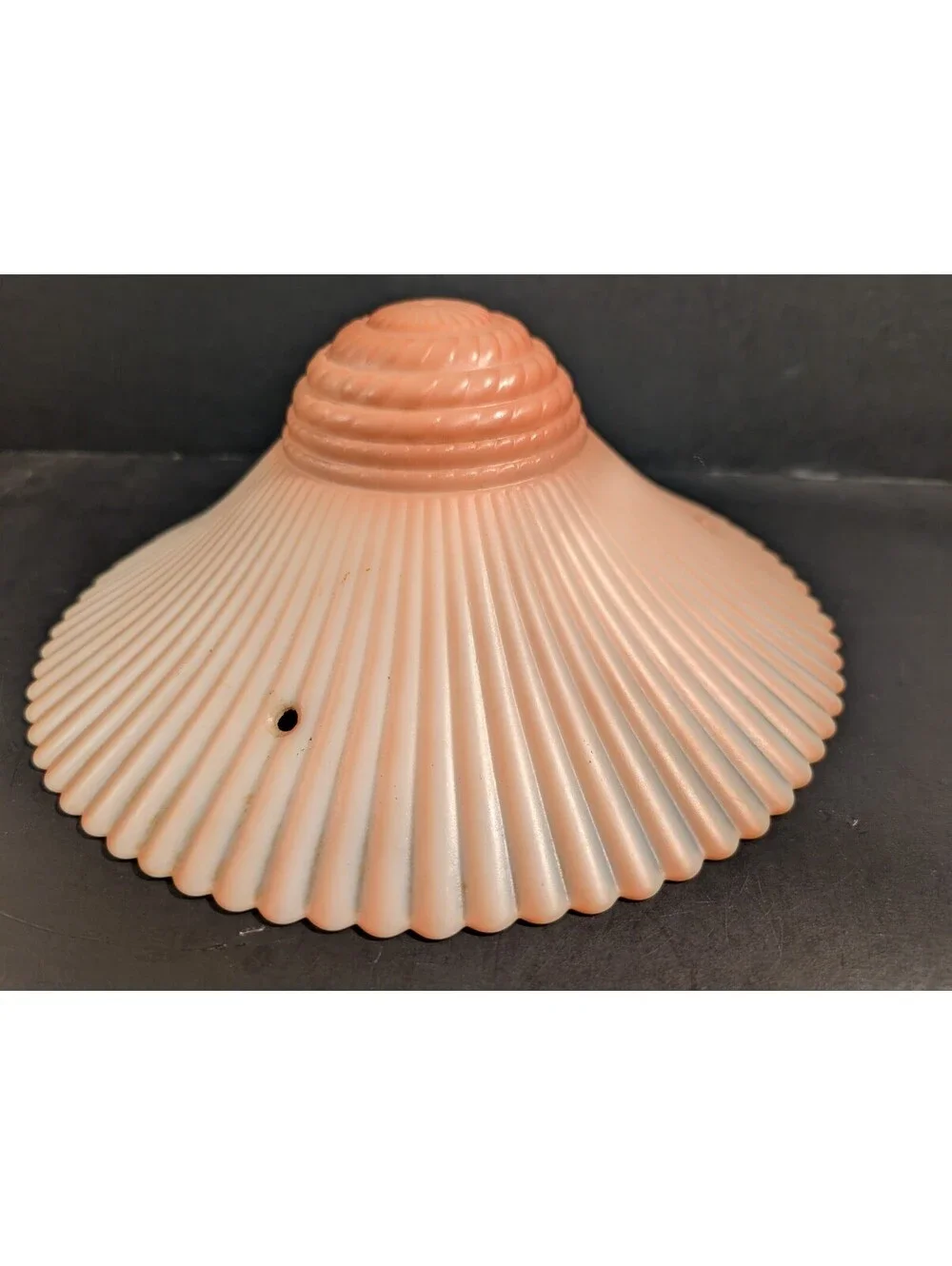 Art Deco Pink Glass Macbeth Evans Petalware Glass Ceiling Light Shade 3 Hole